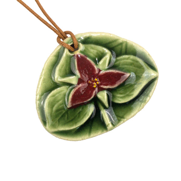 Red Trillium Pendant