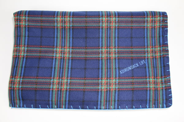 Blue Plaid Wilderness Fleece Blanket