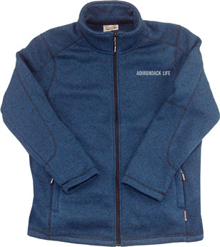 Women's Blue Heather Full Zip Jacket